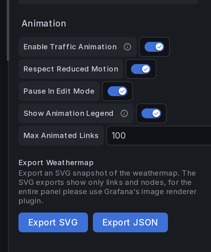 Panel-level animation options